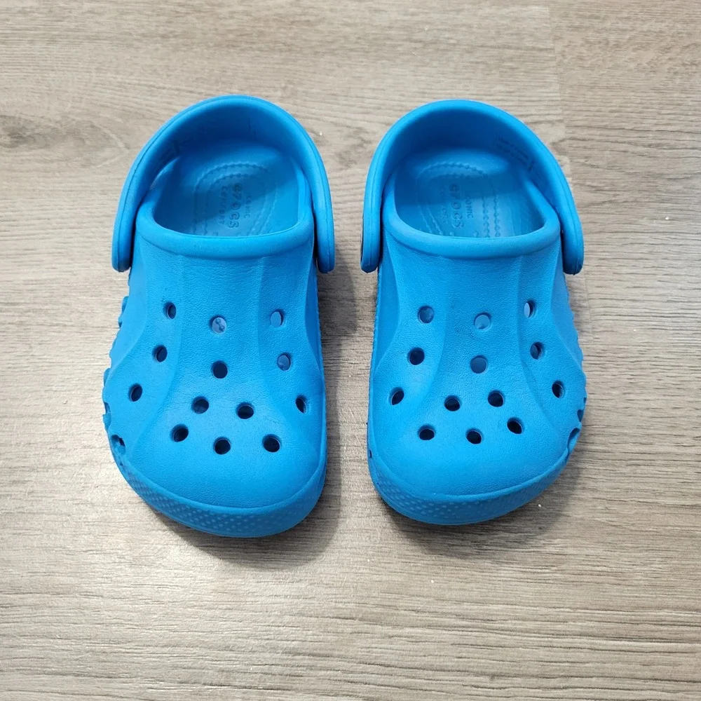 Crocs Baya Clog Blue Kids Size 7 Slip On Water Shoes Comfort Sandals Lightweight